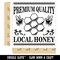Premium Quality Local Honey with Bees and Honeycombs Square Rubber Stamp for Stamping Crafting